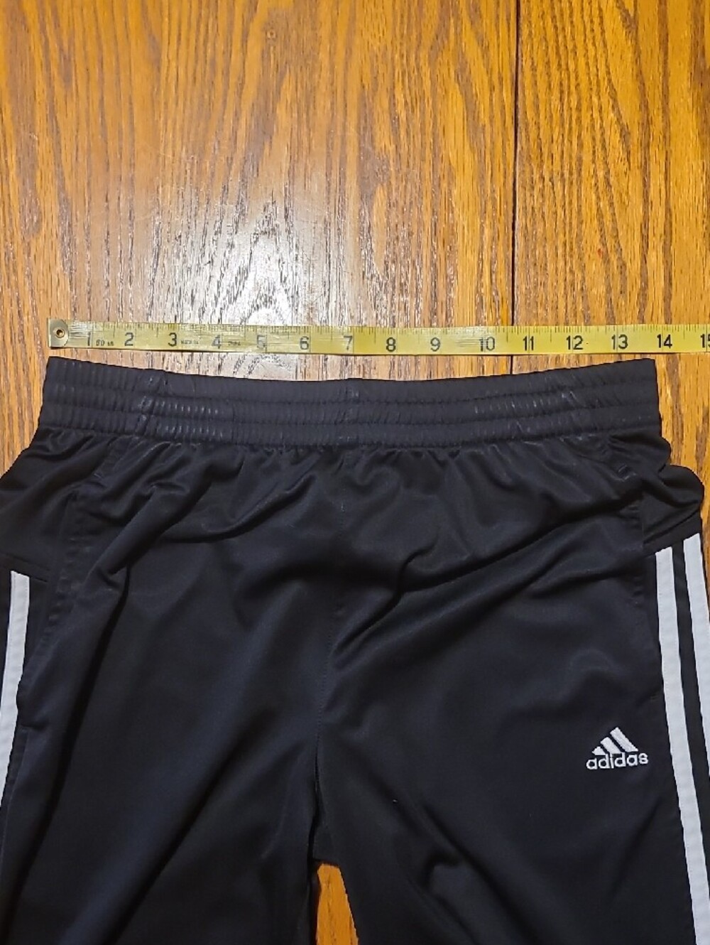 Adidas Black Active Track Pants with White Stripes - Boy's Large - Picture 5 of 8